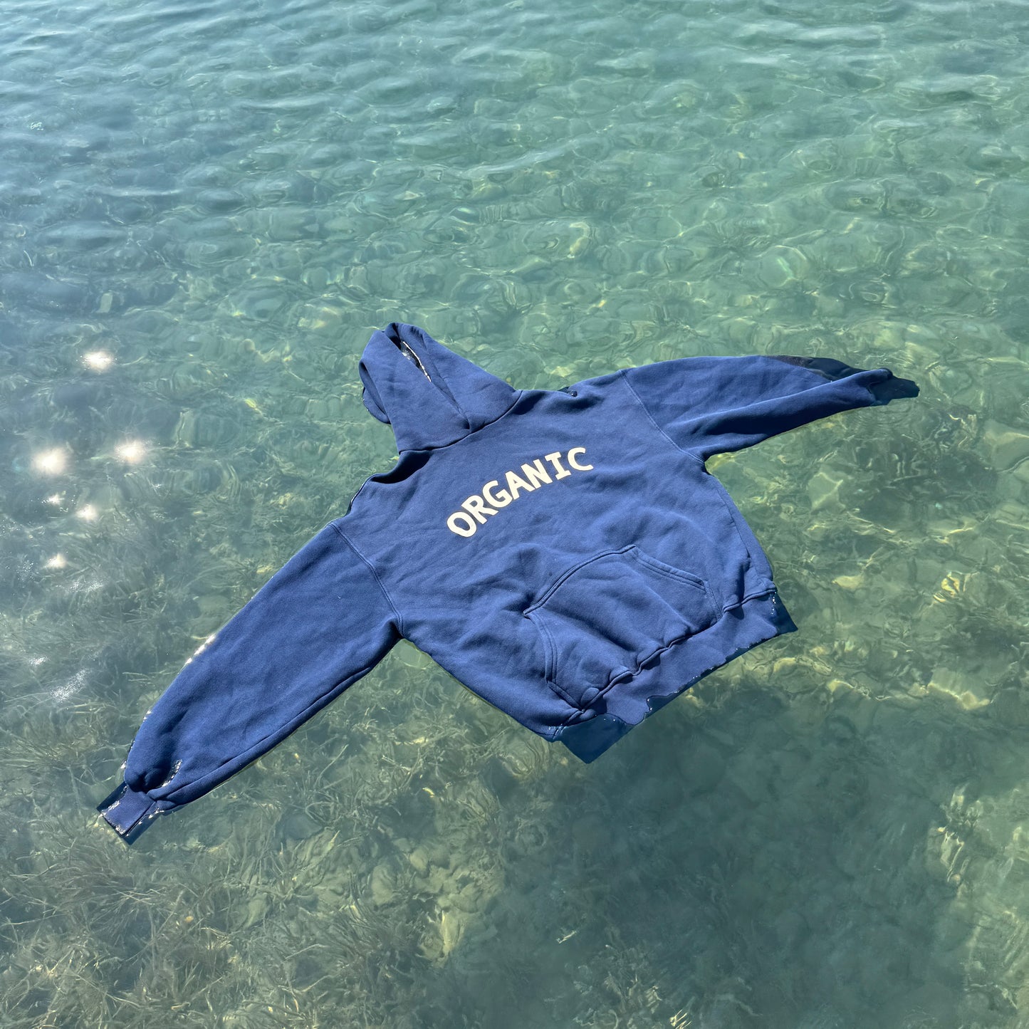 navy - organic hoodie