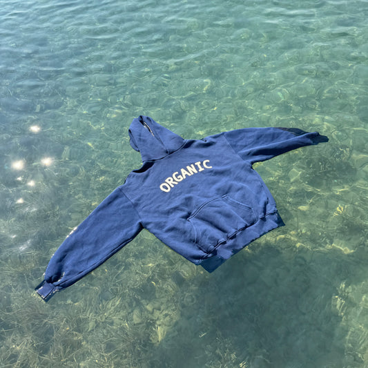 navy - organic hoodie